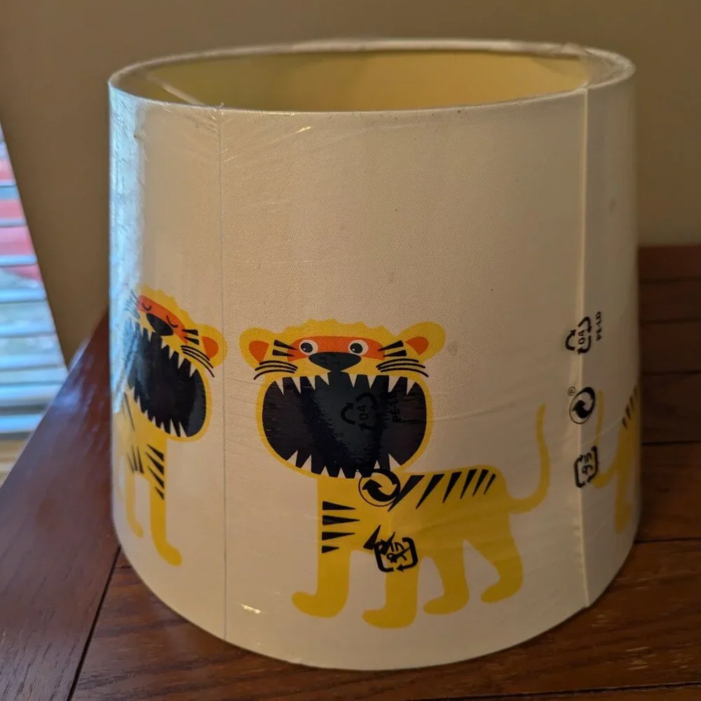 IKEA Trollakulla 13-inch Lamp Shade Twin Dragons Childs Room Imperfect
